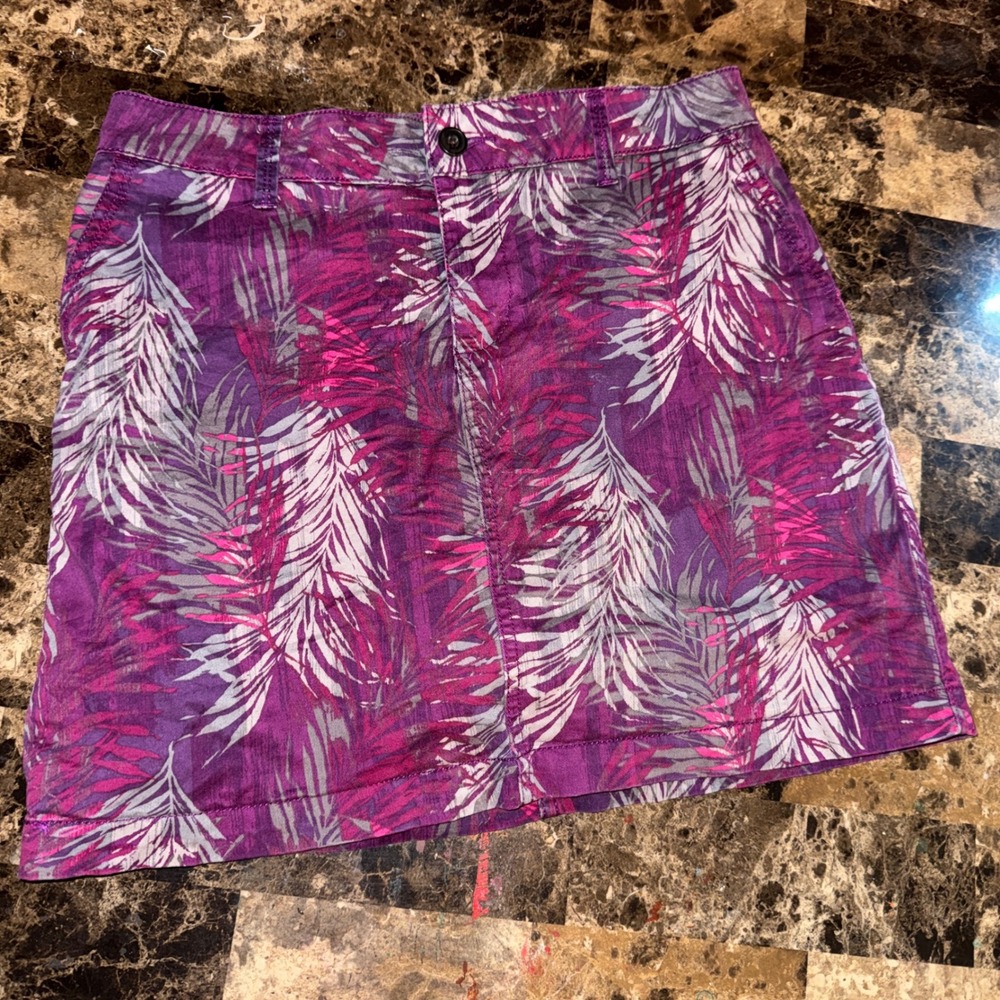 Sonoma Everyday Skort Purple Hawaiian Print Y2K Preppy Look Cute Summer size 6